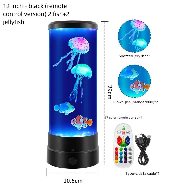 Color-Changing Jellyfish LED Night Lamp – USB Powered Small Mood Light – Image 5
