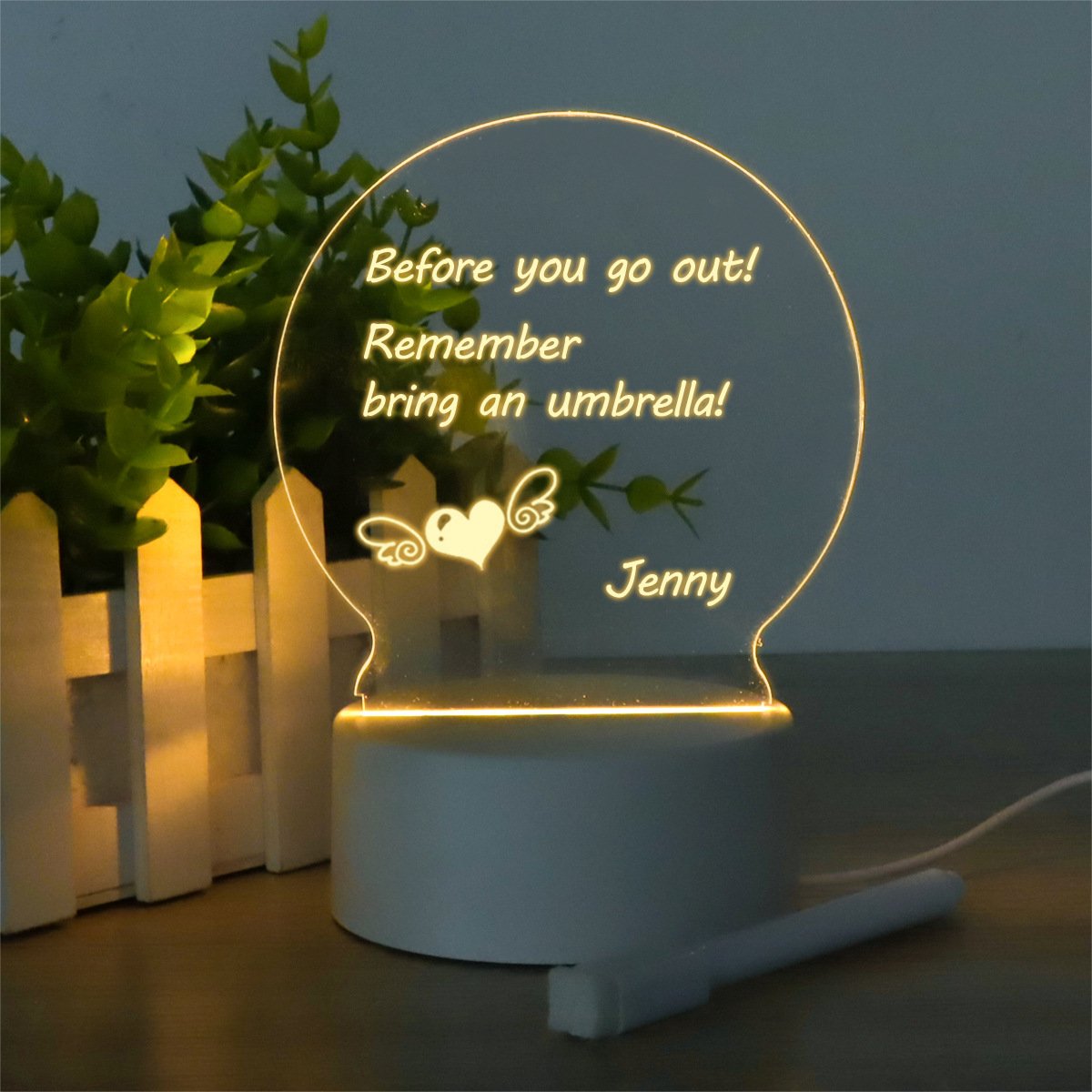 LED Light Message Board – USB Desktop Luminous Writing Pad with Night Light Effect – Image 9