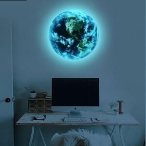 Glow-in-the-Dark 3D Earth Sticker – Wall Art for Kids & Space Lovers