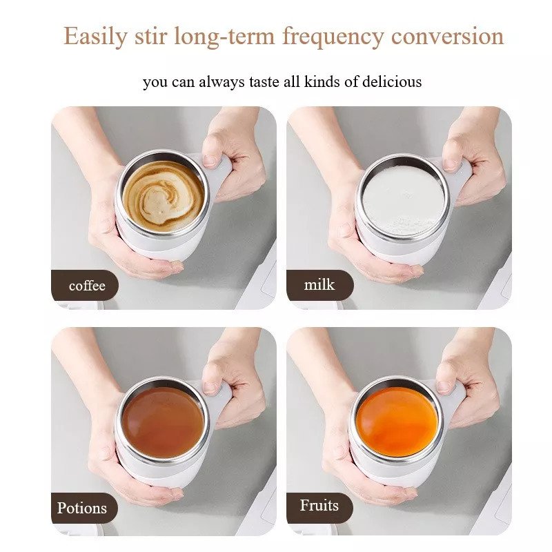 Rechargeable Electric Self-Stirring Mug – Magnetic Automatic Mixing Cup for Coffee, Milk, and Shakes – Image 5