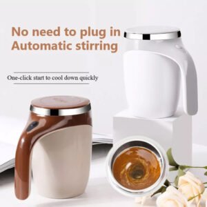 Rechargeable Electric Self-Stirring Mug – Magnetic Automatic Mixing Cup for Coffee, Milk, and Shakes